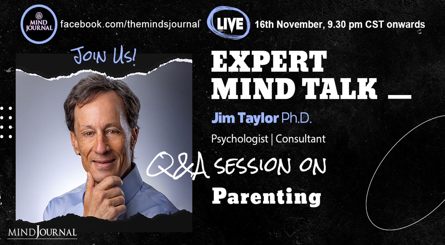 Parenting Q&A with Dr. Jim Taylor-Sponsored by MindJournal